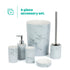 Bamboo Bathroom Set - White Marble
